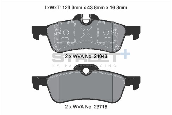 PAGID Racing T8184SP2001 STREET+ Brake Pads