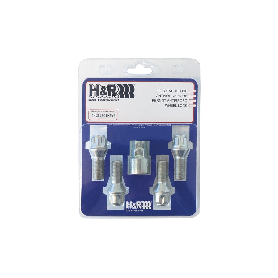 H&R 1454406KEY4 Wheel-Lock set M14 with movable round head R14mm | ML Performance EU Car Parts