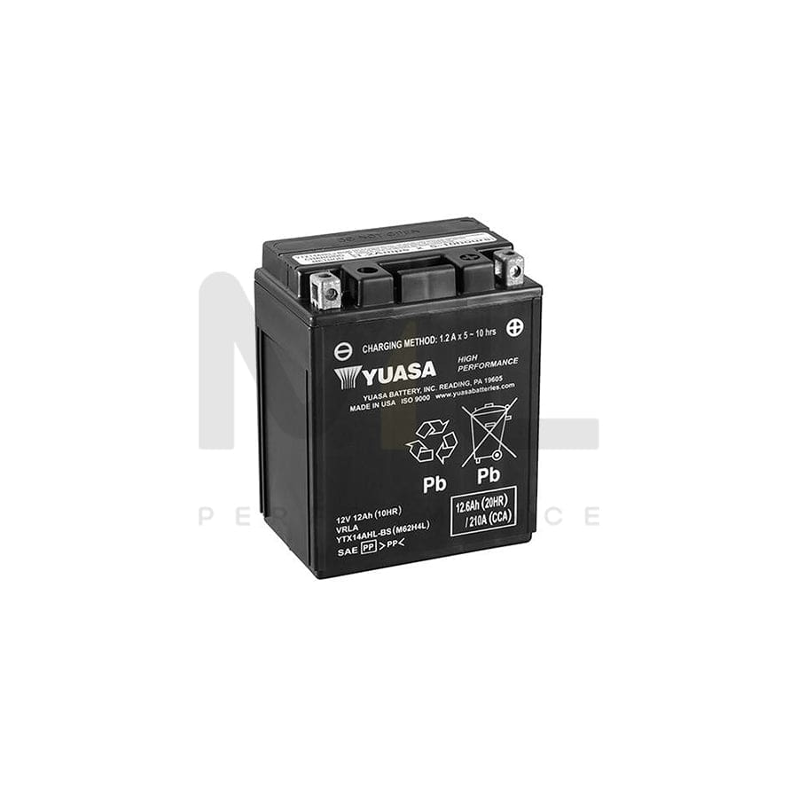 Yuasa YTX14AHL-BS 12V High Performance Maintenance Free Motorbike & Motorcycle Battery | ML Performance EU Car Parts
