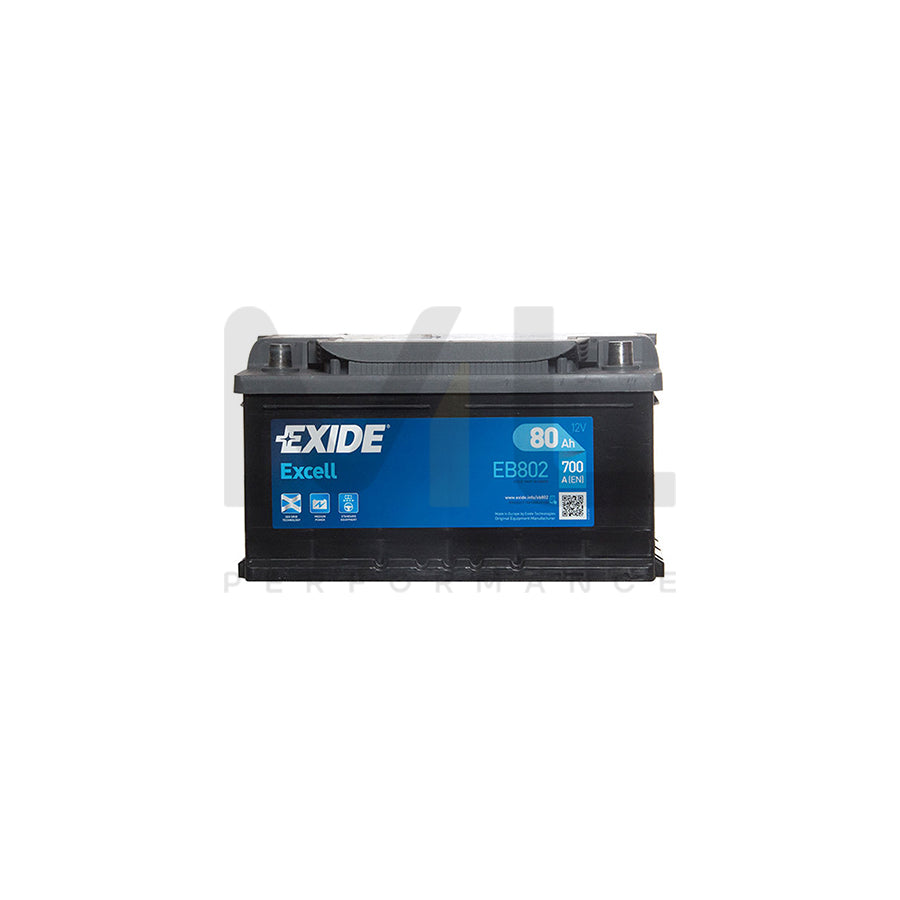 Exide Excel Car Battery 110 (80Ah) - 3 Year Guarantee | ML Performance EU Car Parts