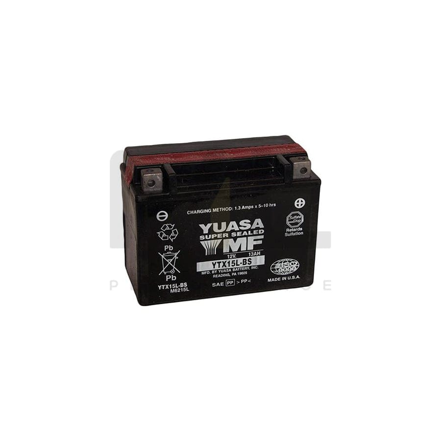 Yuasa YTX15L-BS 12v VRLA Motorbike & Motorcycle Battery | ML Performance EU Car Parts