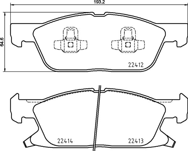 Mintex MDB3895 Brake Pad Set, disc brake
