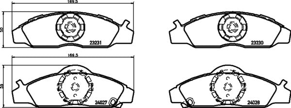 Mintex MDB2568 Brake Pad Set, disc brake