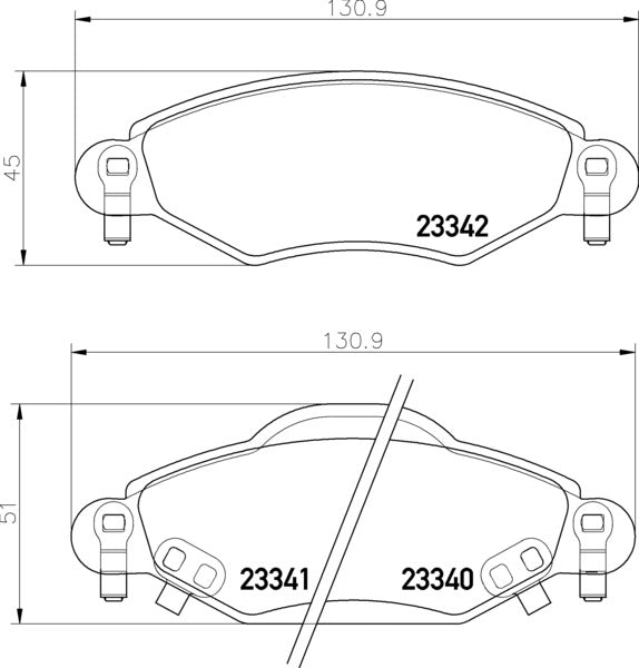 Mintex MDB2609 Brake Pad Set, disc brake