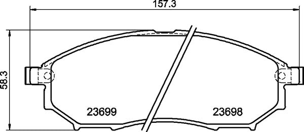 Mintex MDB3399 Brake Pad Set, disc brake