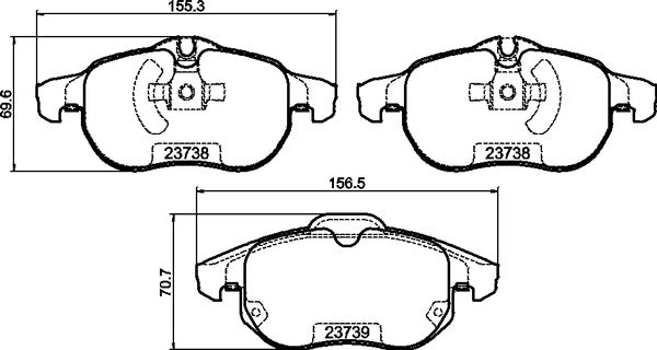 Mintex MDB2262 Brake Pad Set, disc brake