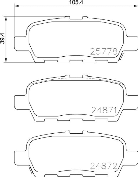 Mintex MDB3396 Brake Pad Set, disc brake