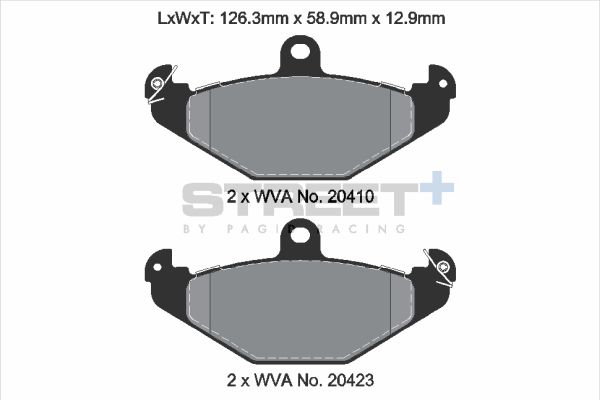 PAGID Racing T8150SP2001 STREET+ Brake Pads