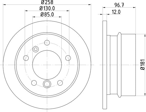Mintex MDC1074 Brake Disc