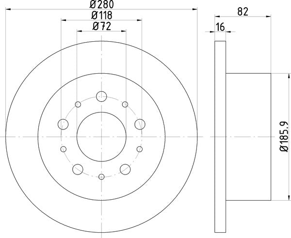 Mintex MDC1816 Brake Disc