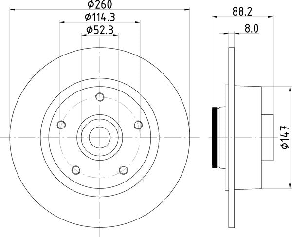 Mintex MDC2550 Brake Disc