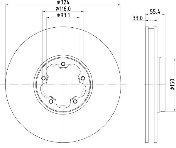 Mintex MDC3178C Brake Disc