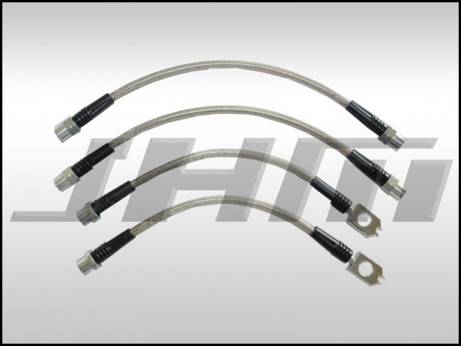 JHM JHM-8E0611707G-8E0611775N Brake Line Kit-Stainless (JHM) Front and Rear Lines for B6-B7 S4