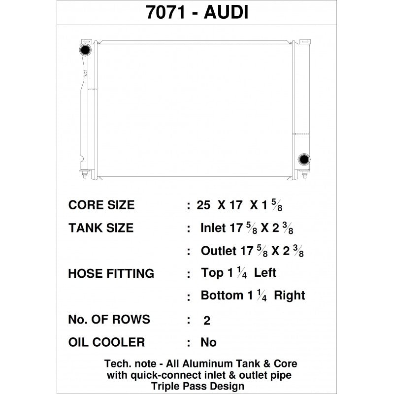 CSF Audi B5 S4 Race Radiator - ML Performance EU