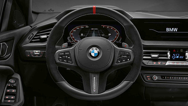 Genuine BMW M Performance F40 F44 G20 G29 Leather Carbon Steering Wheel Cover (Inc. M135ix, , M235iX, M340i & Z4 M40i) - ML Performance EU