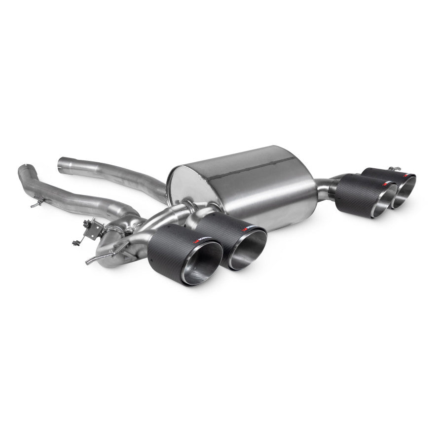 Scorpion SBM098CF G87 M2 Half Exhaust System - Carbon Fibre Quad Ø114mm Ascari Trims