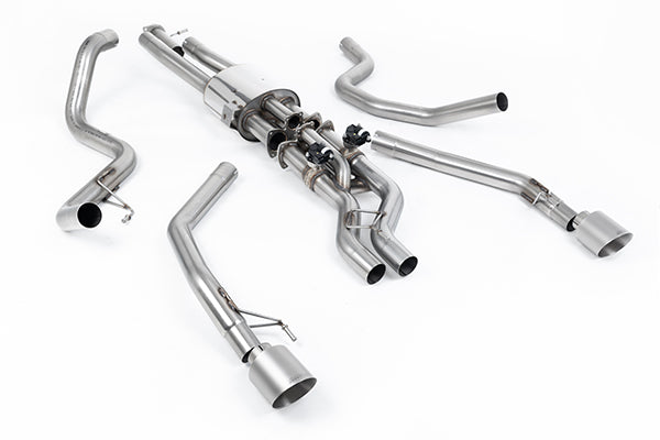 Milltek SSXFD450 Ford Valved Cat-Back With GT-115 Brushed Titanium Tips (Inc. Ranger)