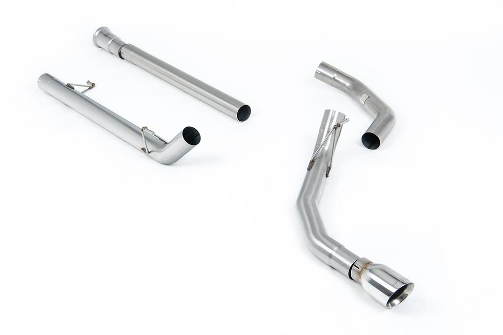 MillTek-SSXFD472-Cat-back Single Outlet - Non-Resonated (Louder) with GT-100 Polished Tip | ML Performance Car Parts