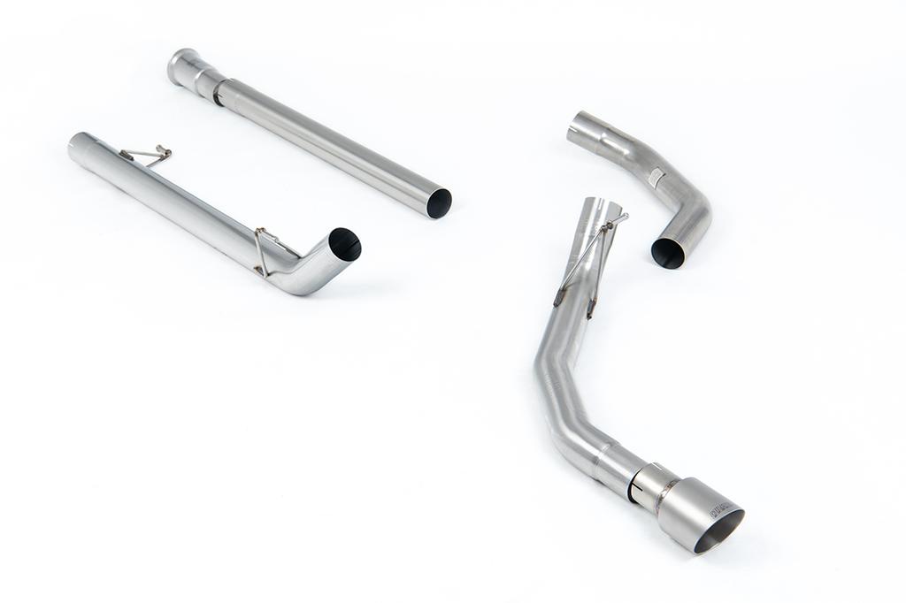 MillTek-SSXFD474-Cat-back Single Outlet - Non-Resonated (Louder) with GT-100 Brushed Titanium Tip | ML Performance Car Parts