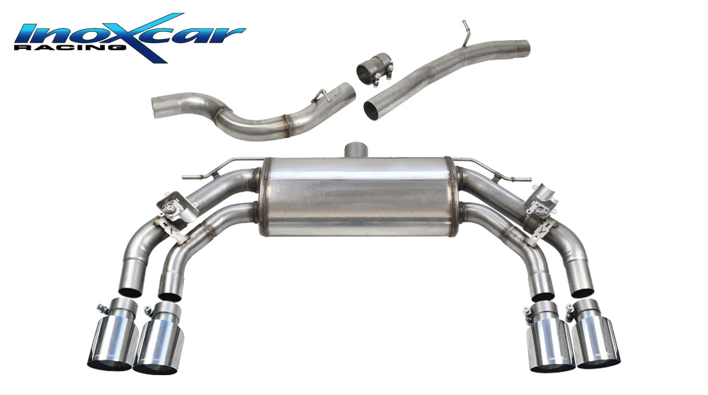 InoXcar VALV.FORM.02.RA Cupra Formentor VZ 2.0 Direct Central Pipe + Rear Silencer With End Pipe 2 X Diam. 90 Racing Dx+Sx + Valves Assembly With Original Electric Engines 1 | ML Performance EU Car Parts