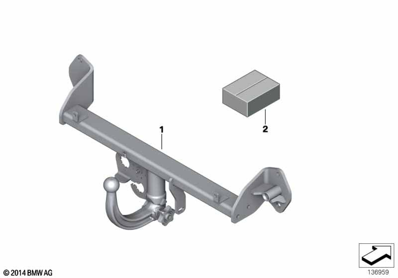 Genuine BMW 71606765340 Towing Hitch, Detachable | ML Performance EU Car Parts