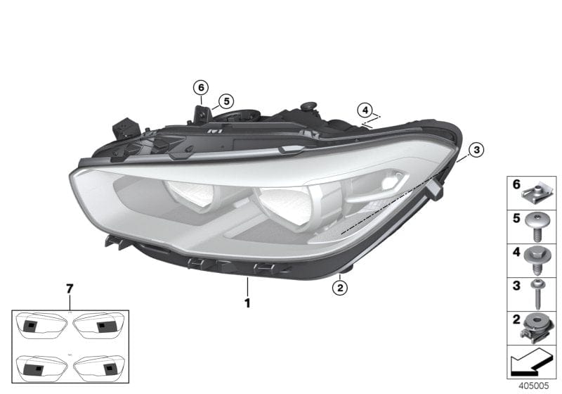 Genuine BMW 63117414147 Headlight, Led, Ahl, Left | ML Performance EU Car Parts