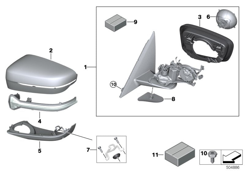 Genuine BMW 51167418819 Housing Lower Section, Left SHADOW-LINE | ML Performance EU Car Parts
