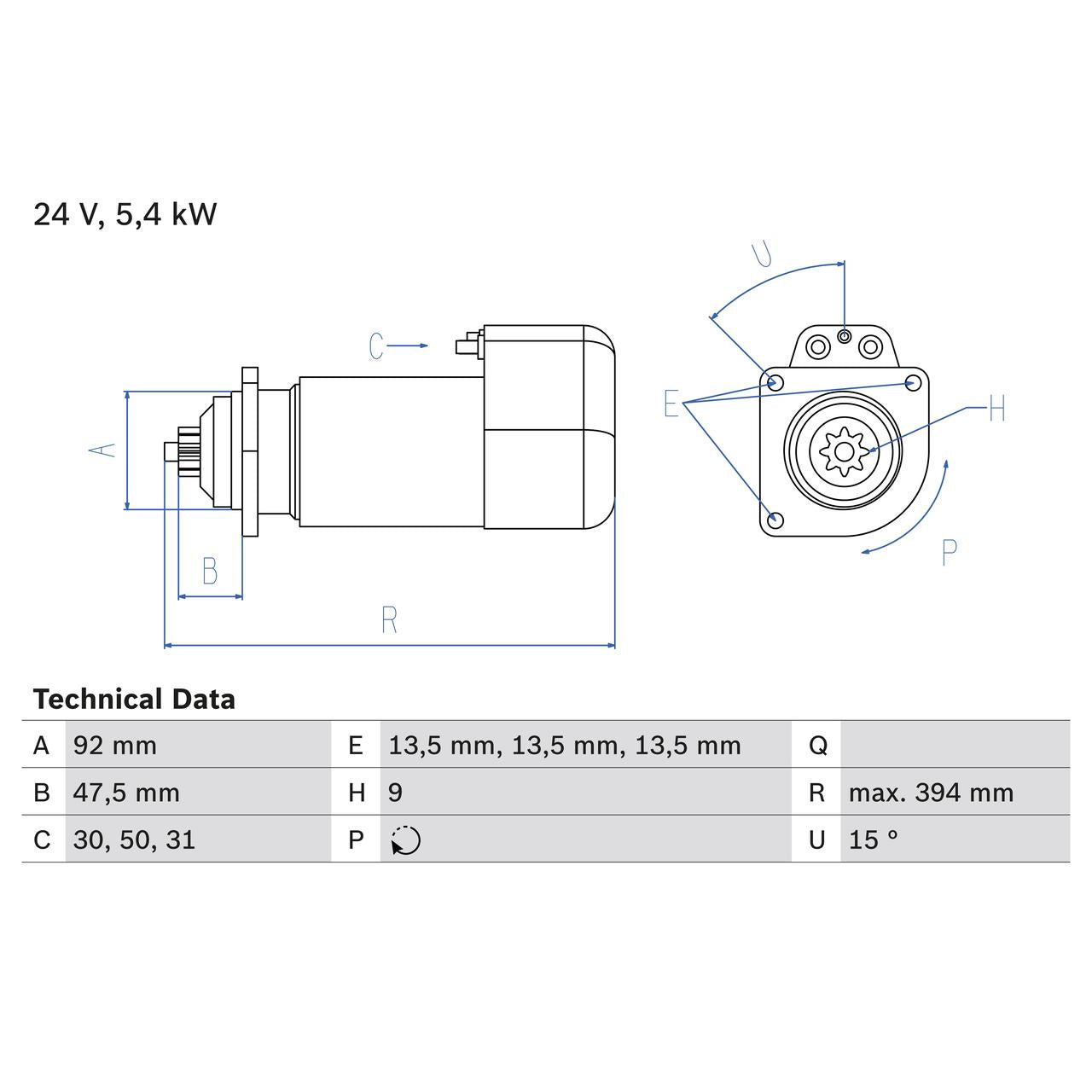 BOSCH 0986019000 Starter