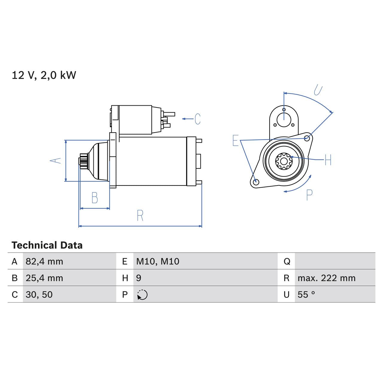 BOSCH 0986022820 Starter