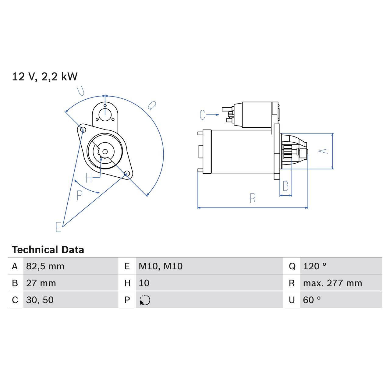BOSCH 0986013910 Starter
