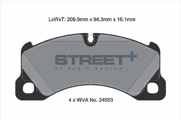 PAGID Racing T8077SP2001 STREET+ Brake Pads