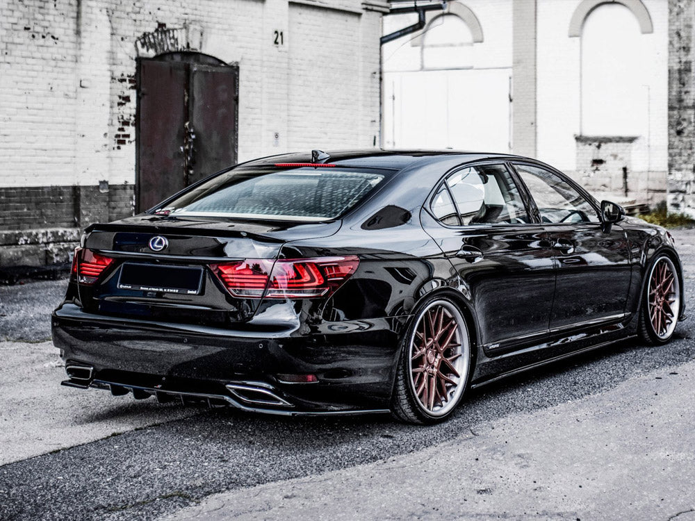 Maxton Design Lexus LS MK4 Facelift Central Rear Splitter (w/ Vertical Bars)