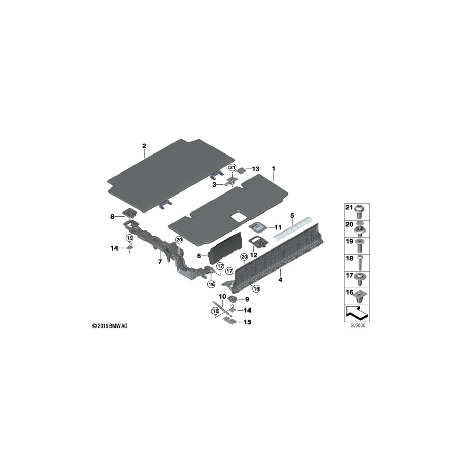 Genuine BMW 51477953895 G05 Cover, Fastening Loop, Front Left SCHWARZ (Inc. X5 45eX) | ML Performance EU