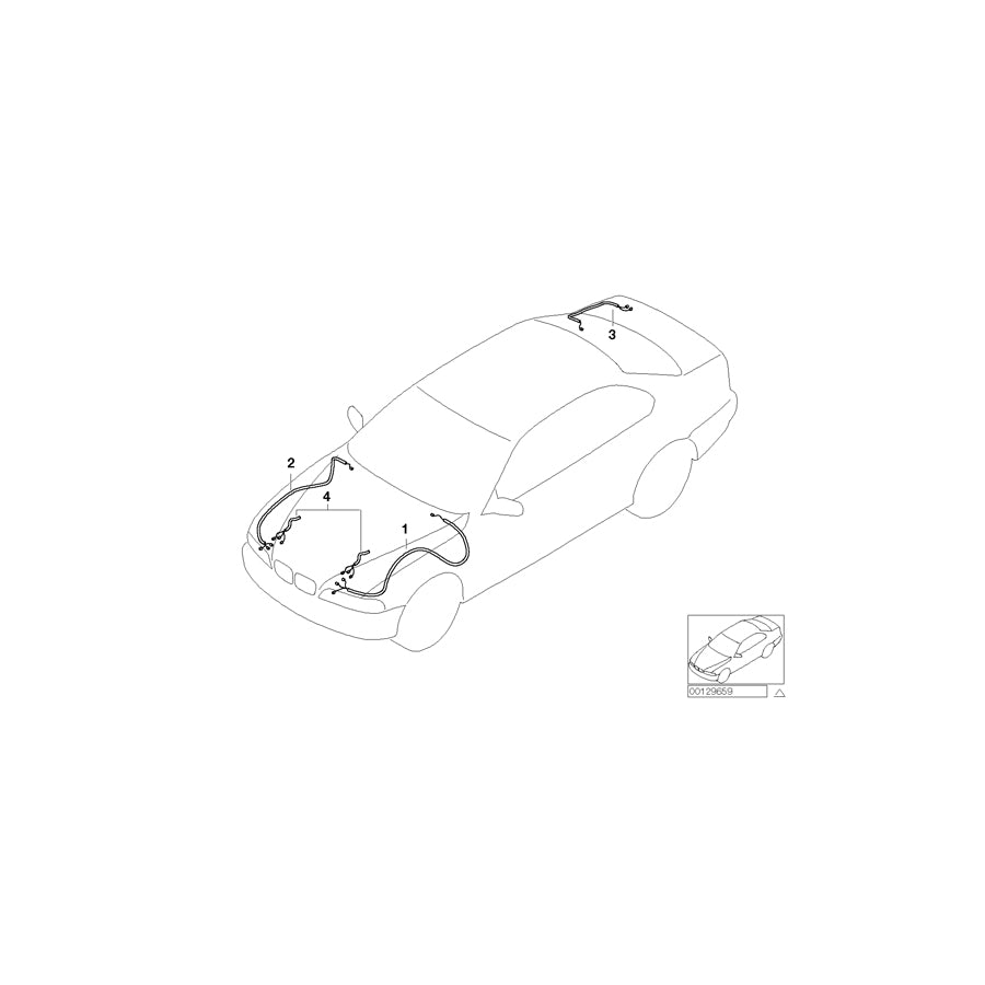 Genuine BMW 61128387185 E46 Front Left Repair Wiring Set (Inc. 320i, 330Ci & 318d) | ML Performance EU Car Parts
