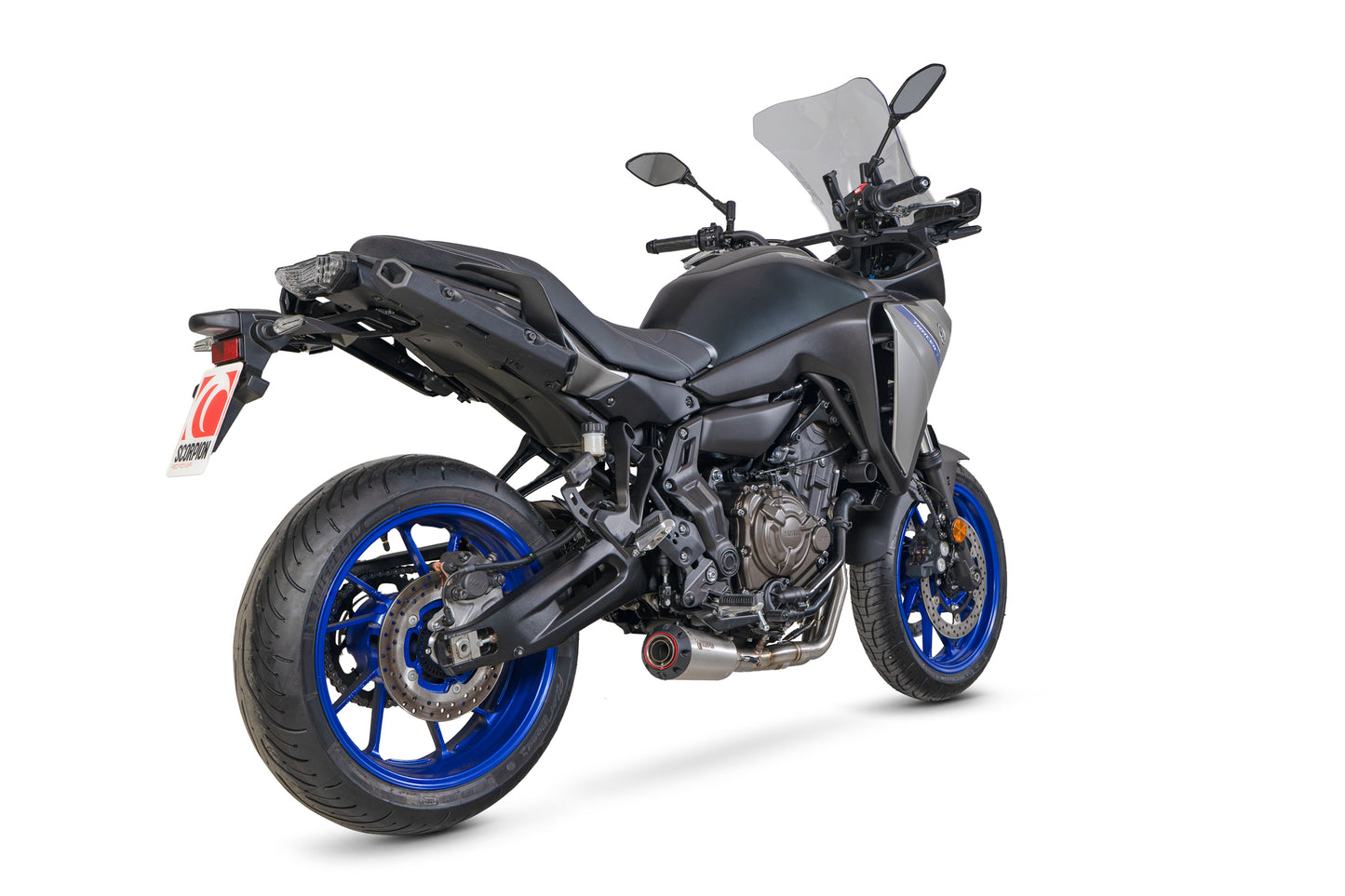 Scorpion PYA124SYSSEO Yamaha Tracer 7 Red Power Full System - Brushed Stainless Steel Sleeve | ML Performance EU EU