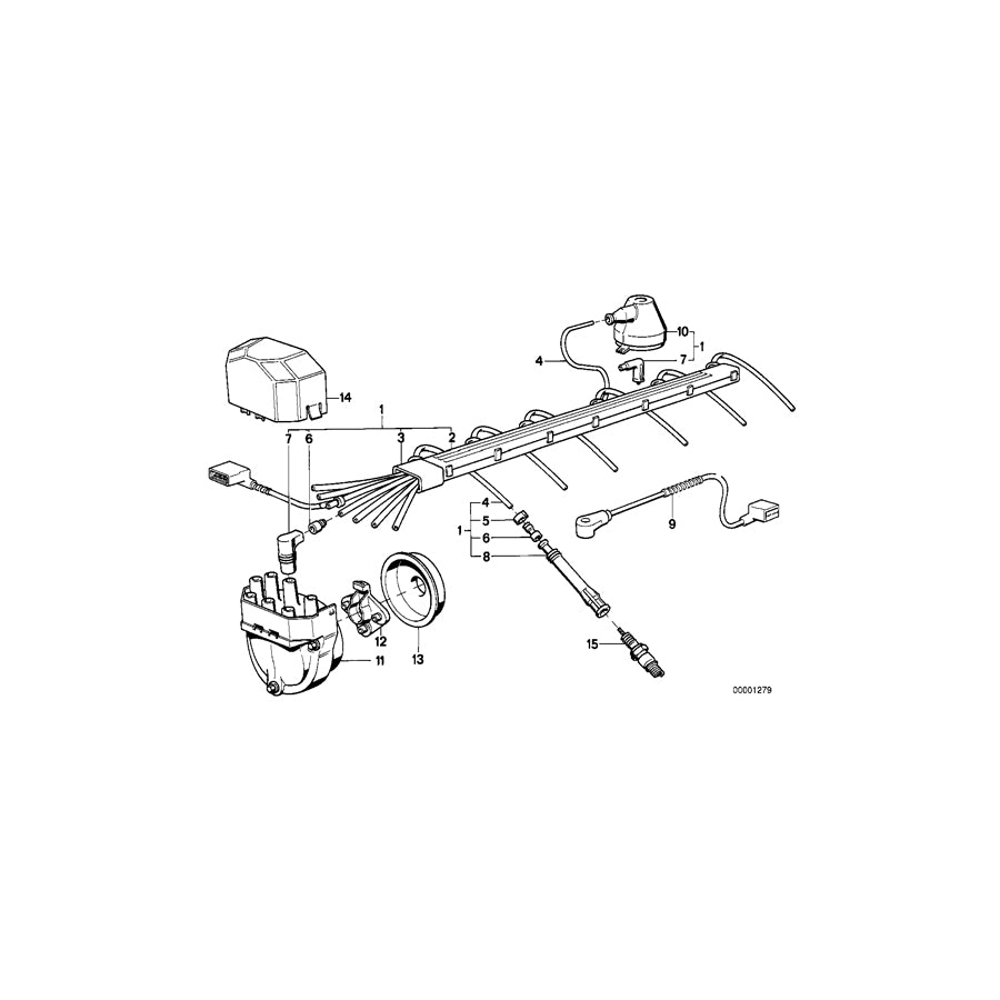 Genuine BMW 12121720525 E24 Ignition Wiring (Inc. 635CSi) | ML Performance EU