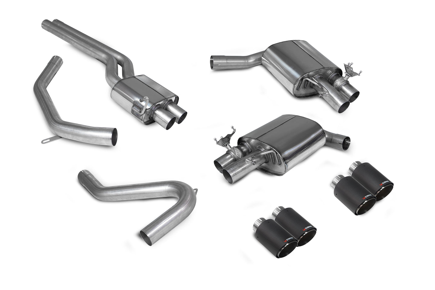 Scorpion SAU088CF Audi S4 B9 Resonated Half System | ML Performance EU EU
