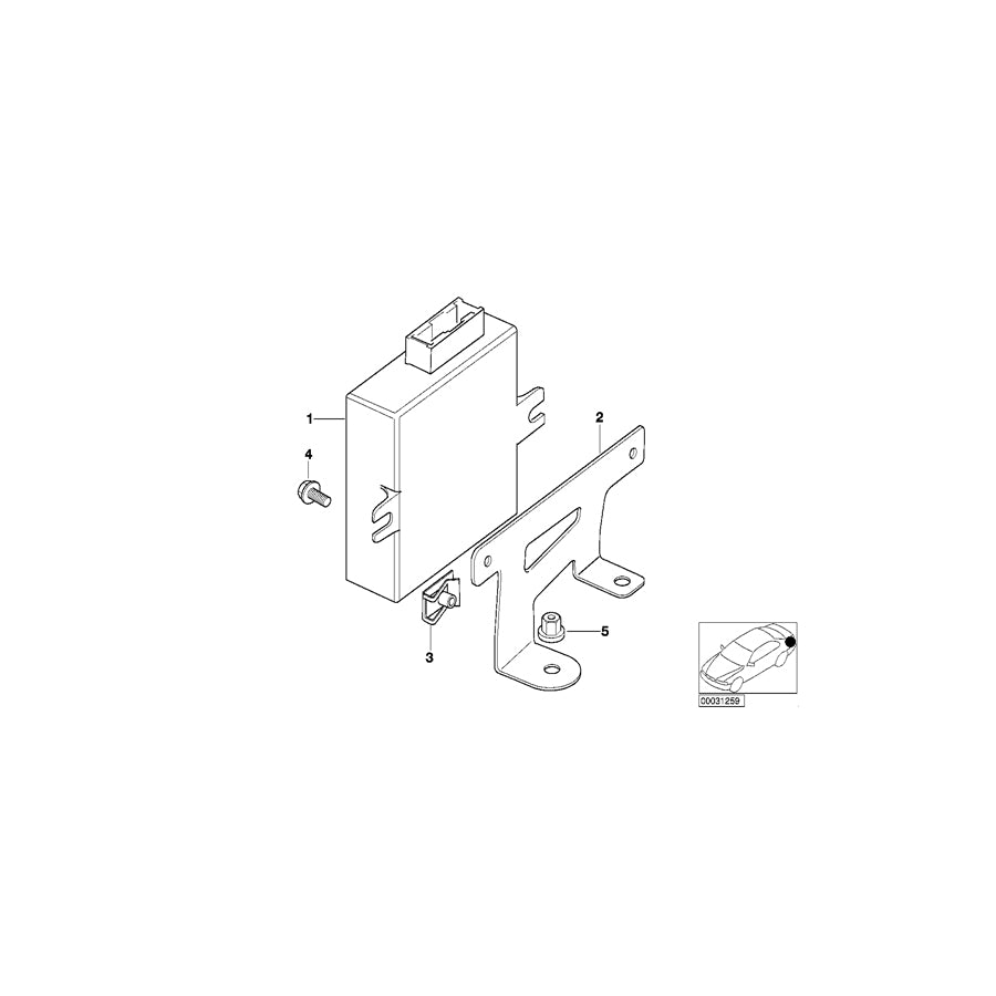 Genuine BMW 84138383479 E39 Bracket,Control Unit, Voice Input System (Inc. 520d, 540i & 525i) | ML Performance EU Car Parts