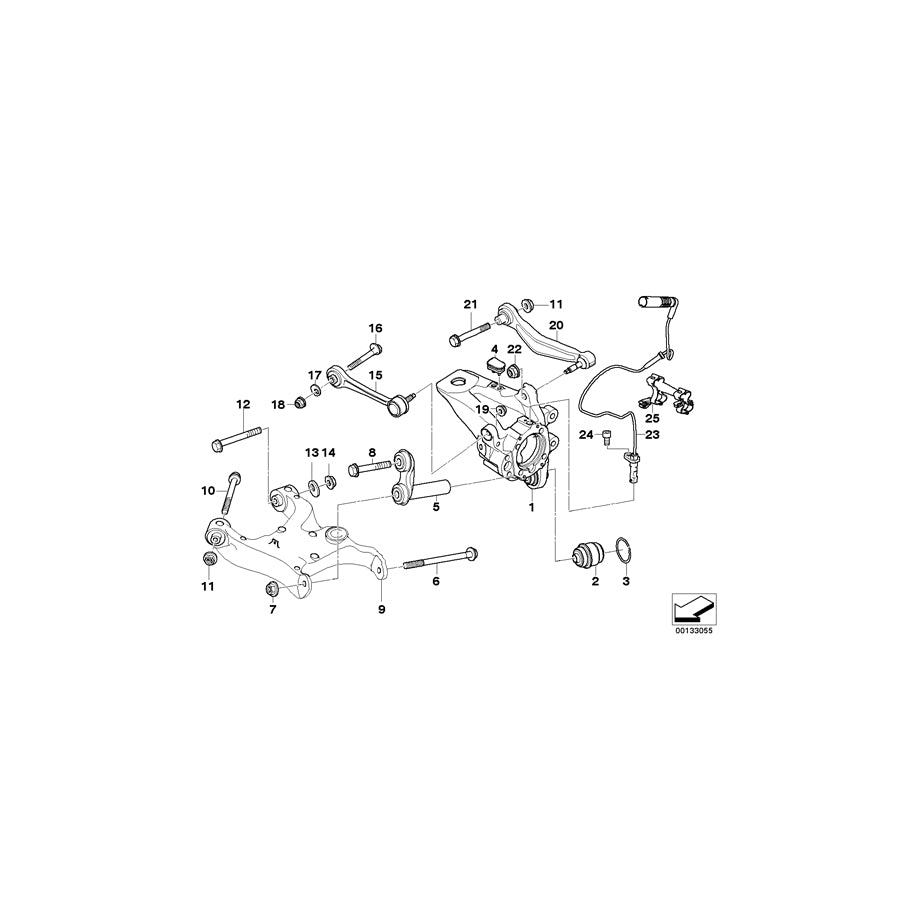 Genuine BMW 33326770924 E61 E61 Wheel Carrier, Rear Right (Inc. 545i, 530d & 525i) | ML Performance EU Car Parts