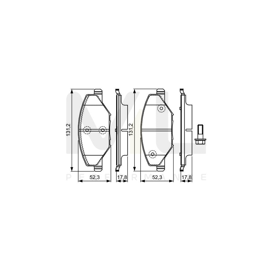Bosch 0986Tb3220 Brake Pad Set With Bolts | ML Performance Car Parts