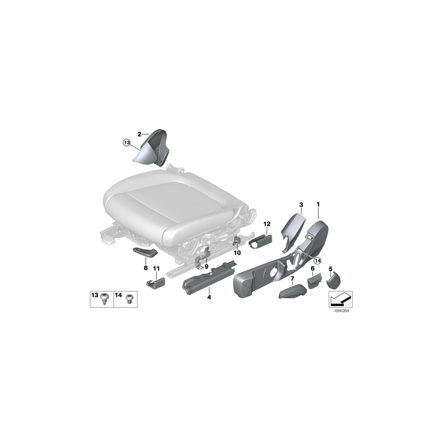 Genuine BMW 52107448267 G20 G21 Exterior Left Seat Rail Cover (Inc. 330iX, 320iX & 330dX) | ML Performance EU Car Parts