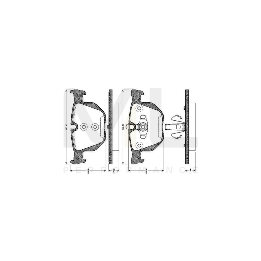 Bosch 0986Tb3024 Brake Pad Set Excl. Wear Warning Contact, With Accessories | ML Performance Car Parts