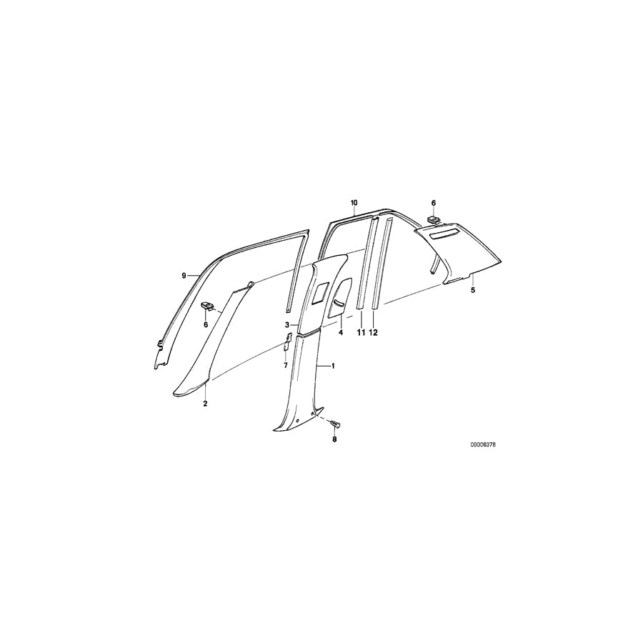 Genuine BMW 51431948936 E32 Covering Right BEIGE (Inc. 735i, 750iL & 730i) | ML Performance EU Car Parts