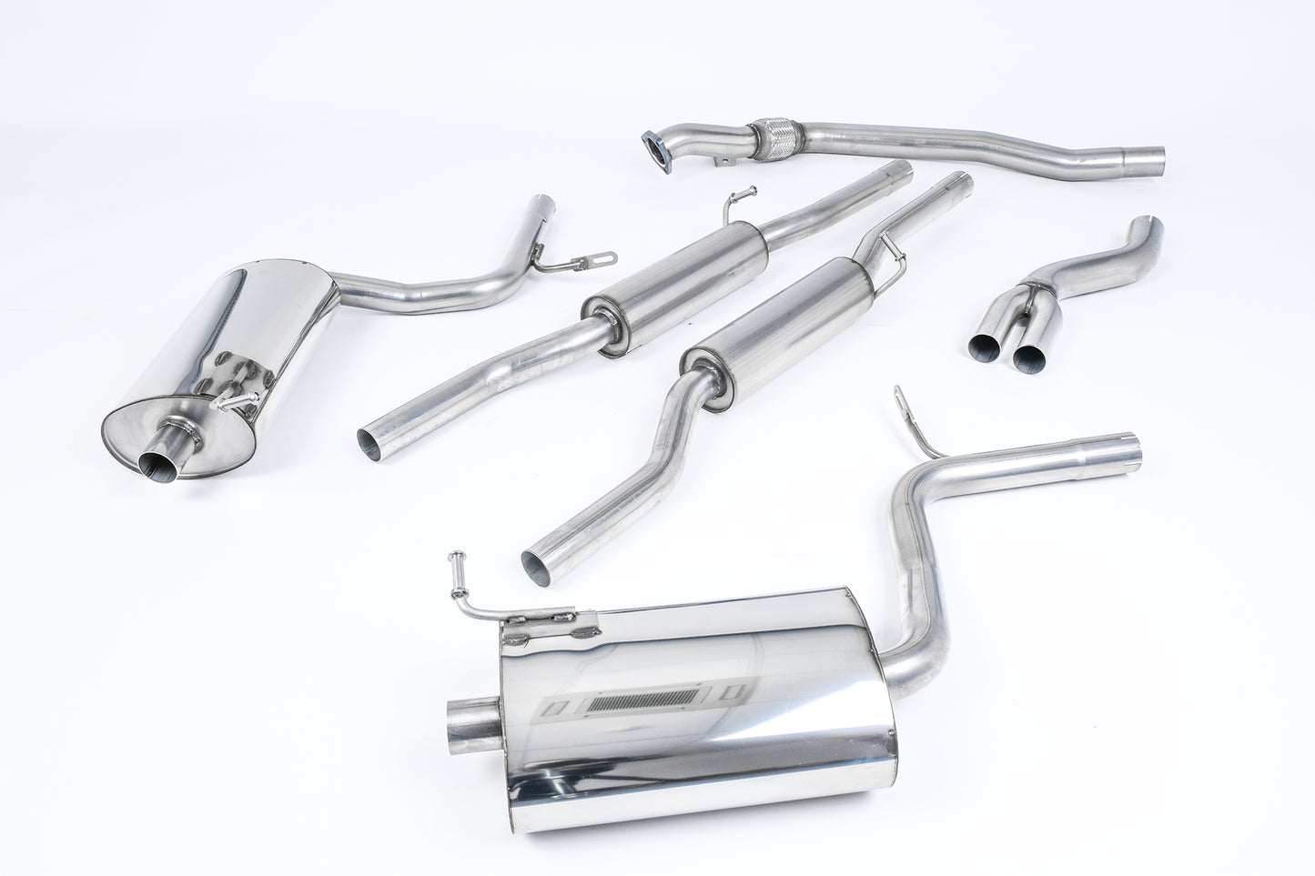 MillTek SSXAU094 Audi A4 Cat-Back Exhaust with 100mm Detachable Trims