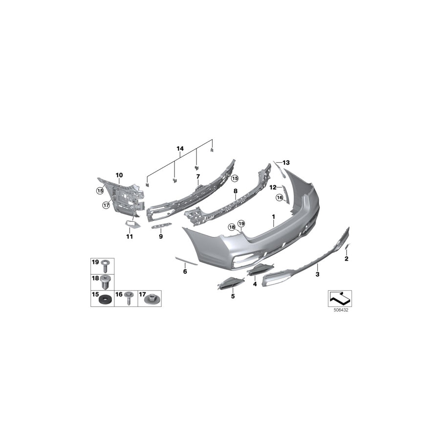 Genuine BMW 51128077097 G12 Left Rear Moulding M CERIUM GREY (Inc. M760iX & M760LiX) | ML Performance EU Car Parts