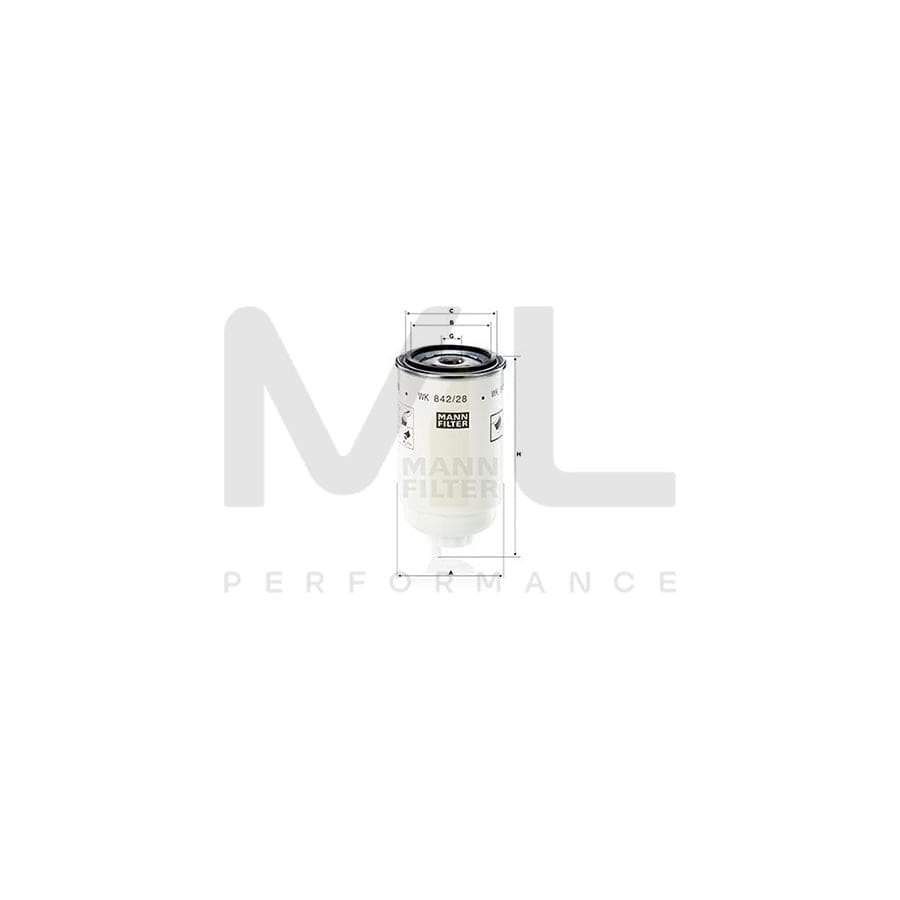 MANN-FILTER WK 842/28 Fuel filter Spin-on Filter | ML Performance Car Parts