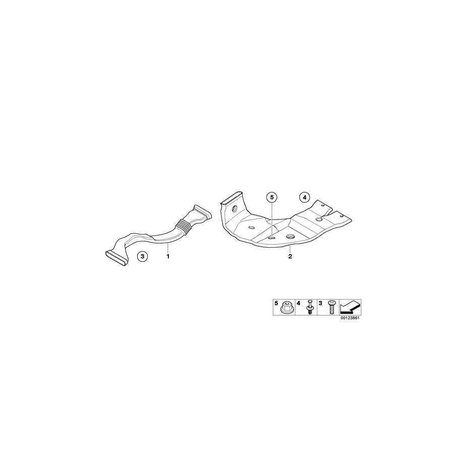 Genuine BMW 64228150437 E38 Rear Heater Duct (Inc. 728i, 730i & 725tds) | ML Performance EU Car Parts