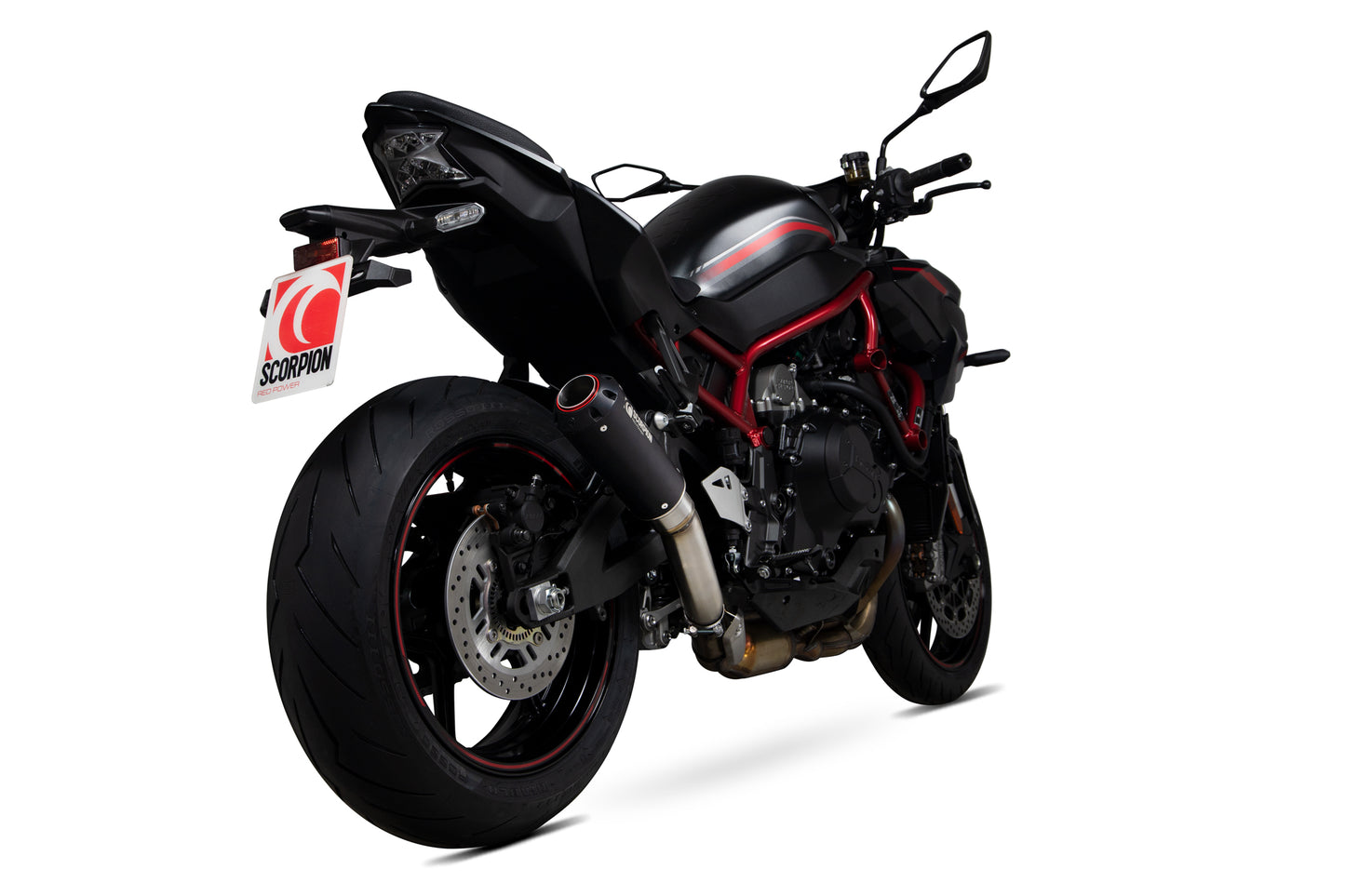 Scorpion PKA135BCER Kawasaki Z H2 Red Power Slip-On - Black Ceramic Coated Sleeve | ML Performance EU EU