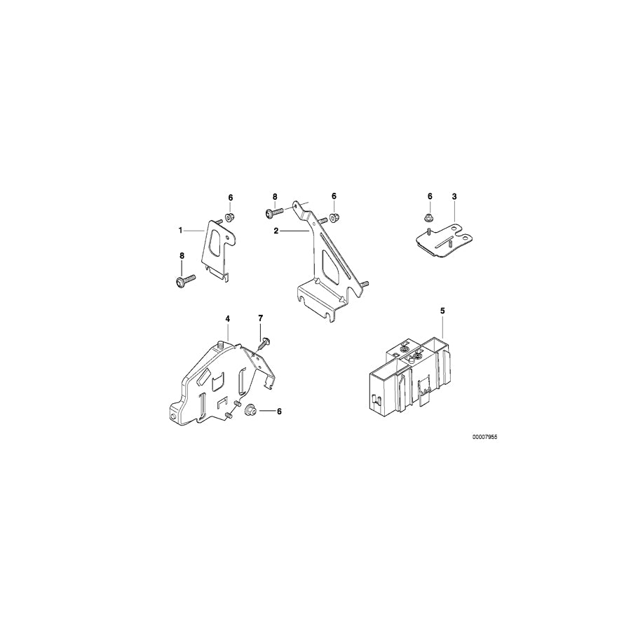 Genuine BMW 61138352967 E38 Bracket Control Unit Pdc (Inc. 728i, 750iLS & L7) | ML Performance EU Car Parts