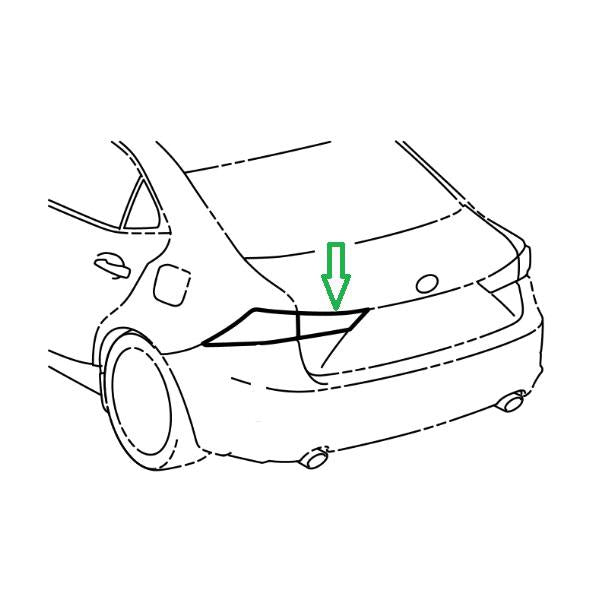 Genuine Lexus 81591-53141 IS Phase 3 N/S Rear Inner Tail Lamp